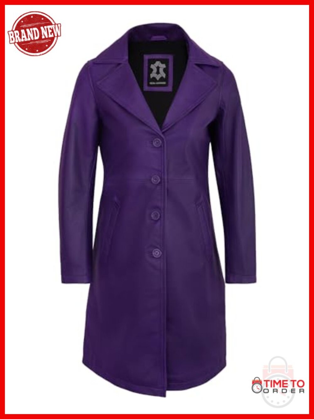 Women's Real Lambskin Leather Car Coat Long Jacket